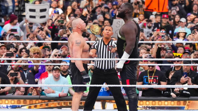 Omos vs brock lesnar