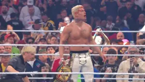 Cody Rhodes se mantêm como campeão em combate polêmico na WWE WrestleMania 42